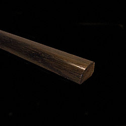 Prefinished Espresso Oak Hardwood 1/2 in thick x .75 in wide x 78 in Length Shoe Molding